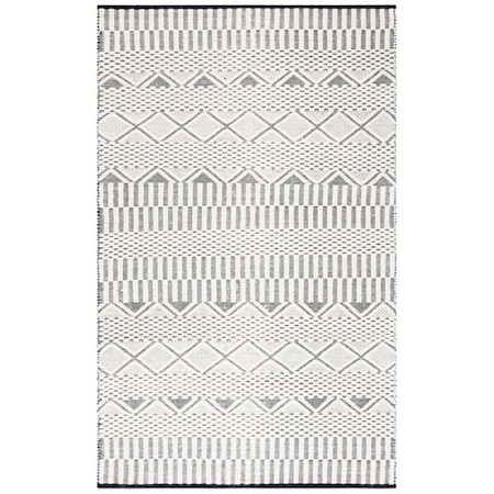 Safavieh 5 x 8 ft. Natura 853A Hand Loomed Rectangle Area Rug Ivory & Black NAT853A-5